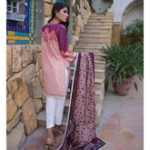 Popular Digital Printed 3Pc Unstitched Suit KC-802